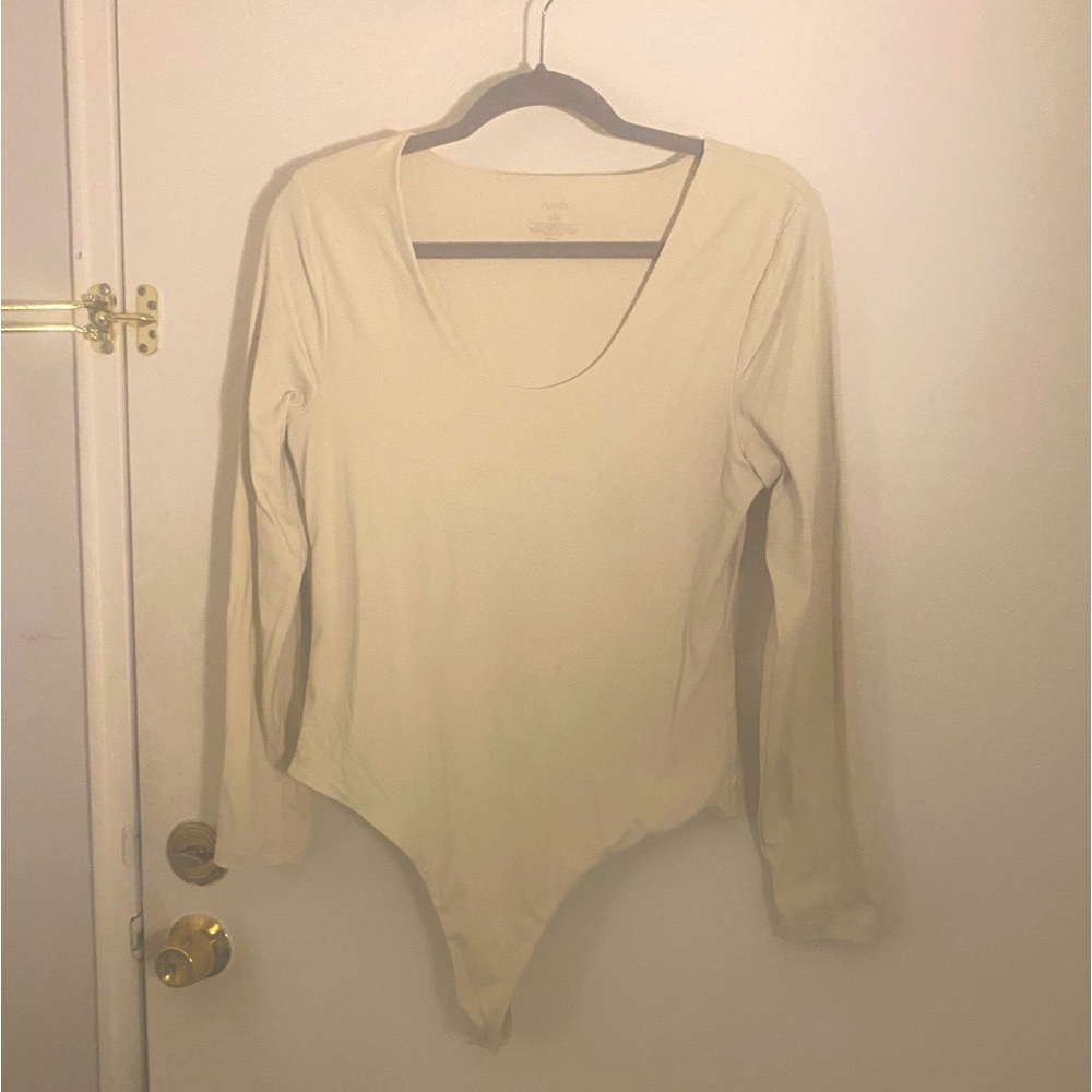 Nuuds by Daryl Ann Denner bodysuit color:bone size L